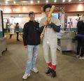 Pedro at Louisville Slugger Museum with Ted Williams 