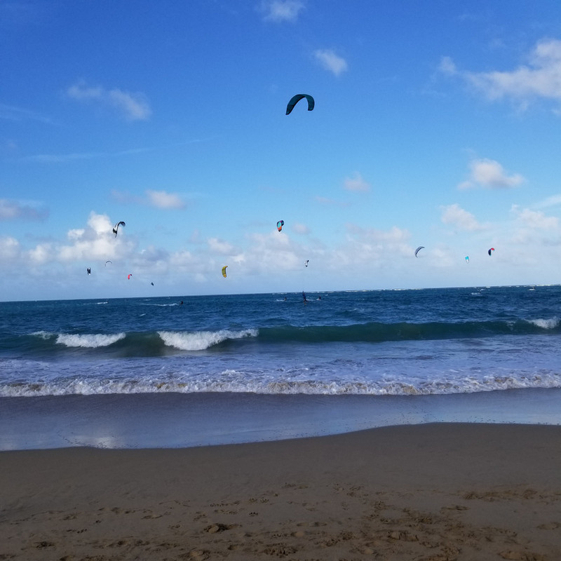 Kite Boarders in San Juan