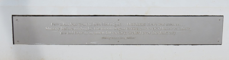 Quote at Pearl Harbor Memorial