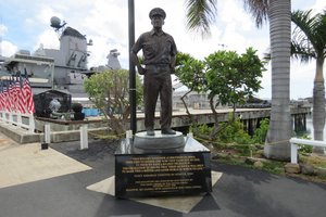 Chester W. Nimitz Statue at Battleship Missouri Memorial