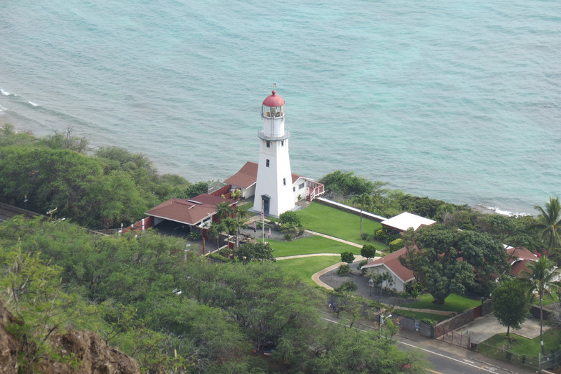 Lighthouse as viewed from Diamond Head State Monument