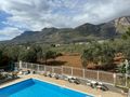 The pool and view from the balcony in San Nicola l'Arena