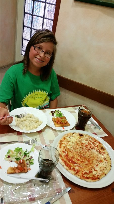 Pizza and gnocchi in Rome