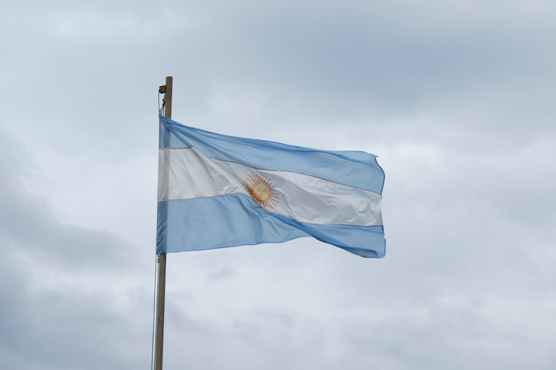 Argentinian flag at Garganta del Diablo