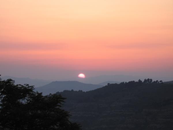 Sunset looking toward Villarosa from Enna