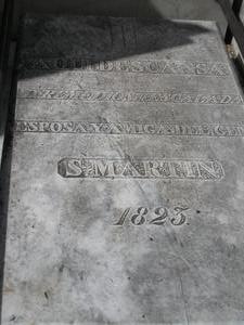 Der Grabstein der Frau des General San Martíns