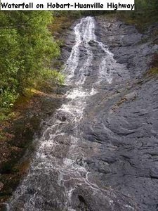 Roadside Waterfall on Hobart-Huanville Highway