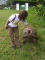 M with Tortoise at Plantation House