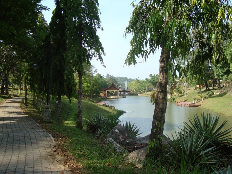 Middle Lake and the Theatre Stage Serembam Gardens
