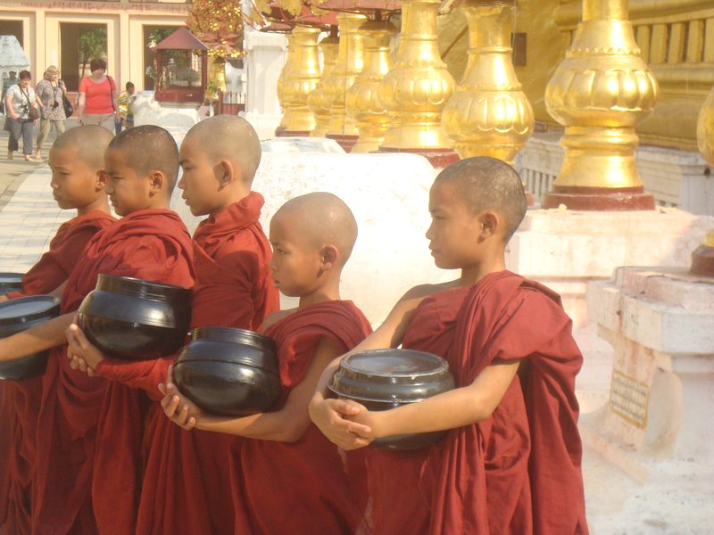 Novice Monks at Shwezigone Pagoda