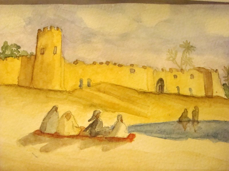 M's Fort Scene in Watercolour