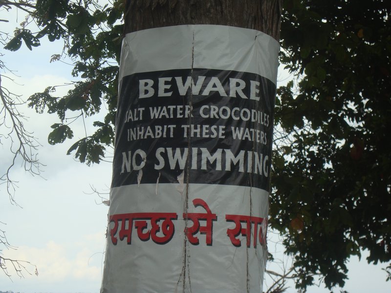Croc Sign, Ghandi Marine Park, Andaman Islands