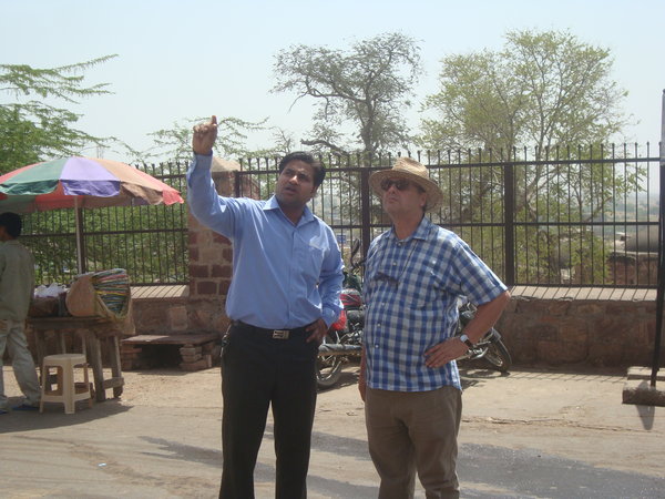 D and Sachin looking at Buland Darwaza (Great Gate)