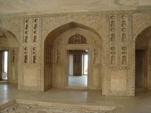The Shish Mahal (Glass Palace ), Red Fort, Agra
