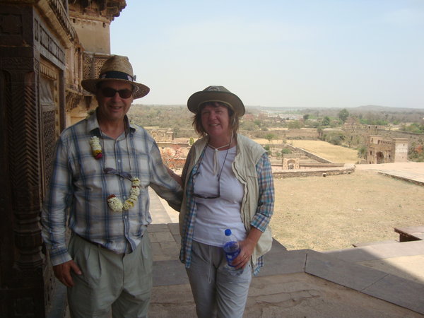 M and D at Orchha Ruins