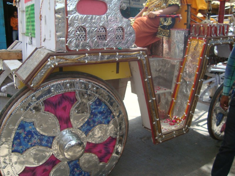 Decorated Tractor at the Orchha Village Hindu Festival