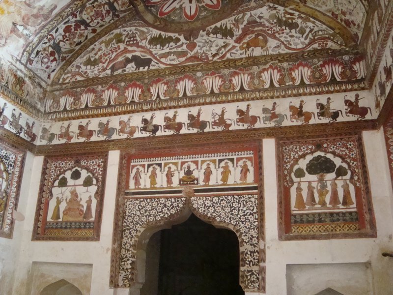 Facade and Ceiling Detail Orchha Palaces