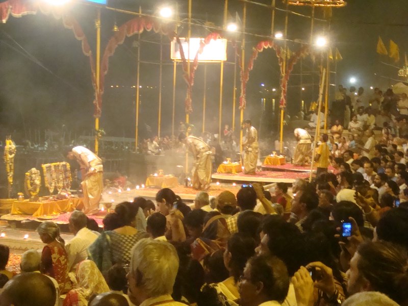 The evening ceremony on R Ganges