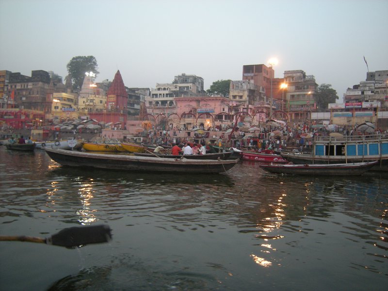 Ceremony on the Ghats at Night
