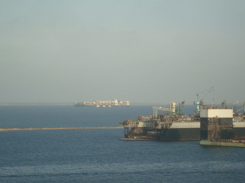 Container Ship in the Suez Canal