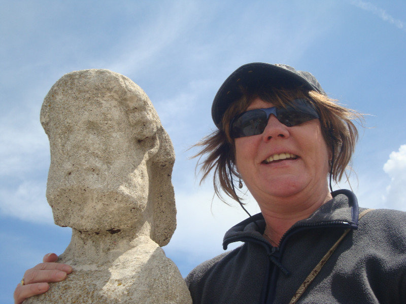 M with an Ancient Statue on Delos
