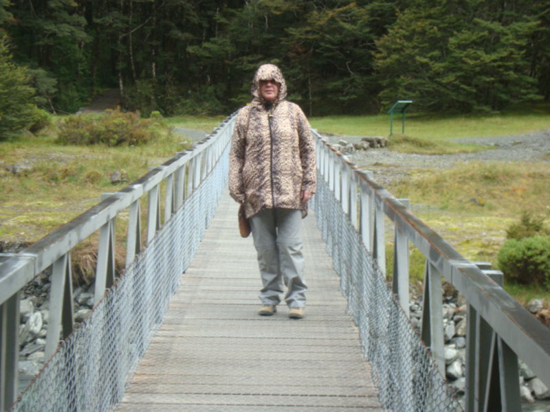33. . M on the Bridge over the Bealey River at the start of the Devil's Puchbowl walk