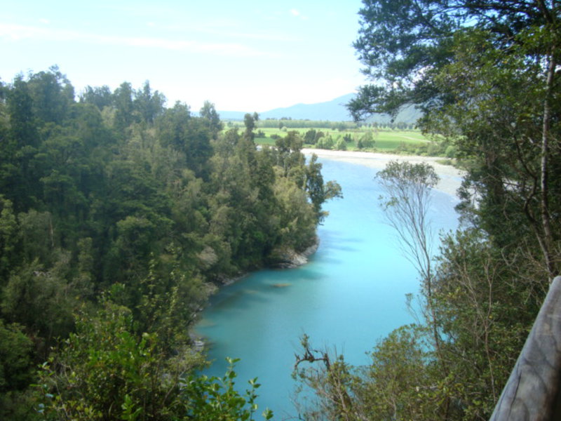 53. View Down River from the Hokitika Gorge Overlook