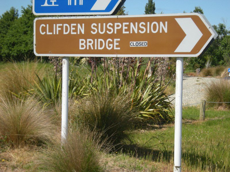 31. Clifden Suspension Bridge Sign