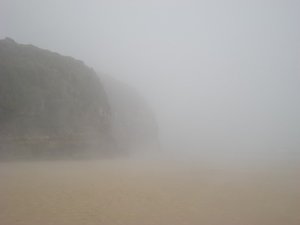 32. The Beach and Mist at Cathedral Caves