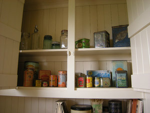 32.  Inside the  Kitchen Cupboards at  the Fletcher House