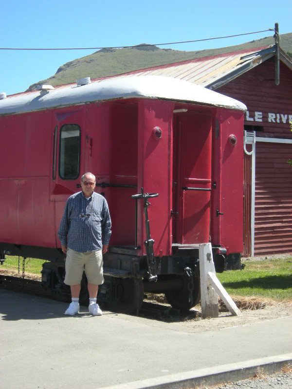 18. D with Train Carriage at Little River Station