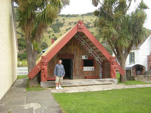 58. D outside the Whakaata, Okains Bay Museum