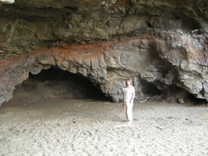 83. M at the Sea Cave in Okains Bay
