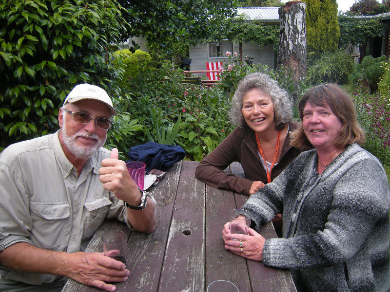 85. Dick, Sharon and M in the Follley Towers Garden