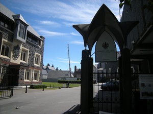 68. Christ's College, Canterbury with Crane