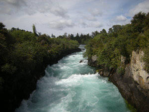 3. Waikato River flowing through the Chasm towards the Huka Falls