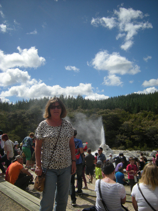 5. M with Lady Knox Geyser in the background