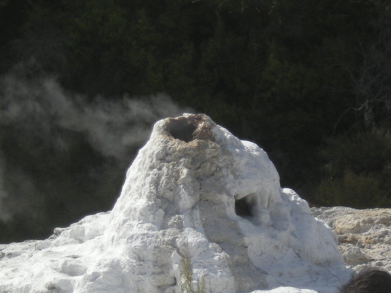 1. Lady Knox Geyser Waiting to Spout