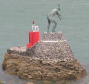 82. Statue in the sea Mt Maunganui Walk