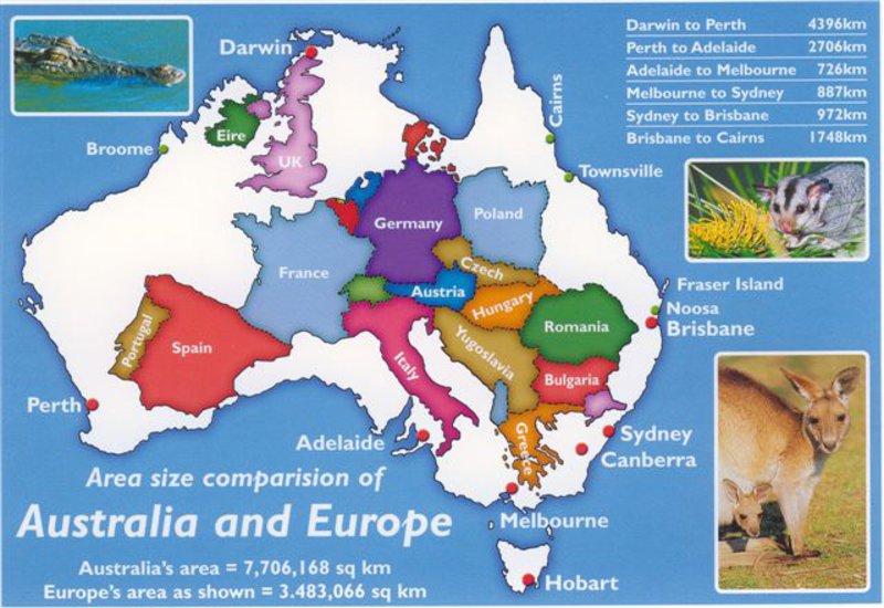 1. Australia is Enormous