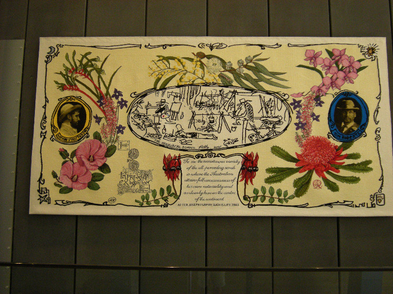 24. Panel 7 - The Heidelberg School, The Federation Tapestry, Melbourne Museum