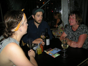 37. Ashley, Will and M Dining ain the Salamanca Area of  Hobart, Tasmania