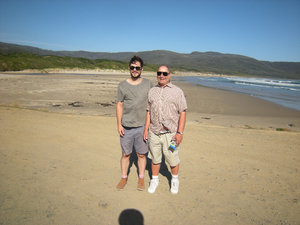34. D and Will on the Beach at Whalebone Point, Cloudy Bay