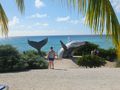 12. M with Whale Sculpture, Govenor's Beach