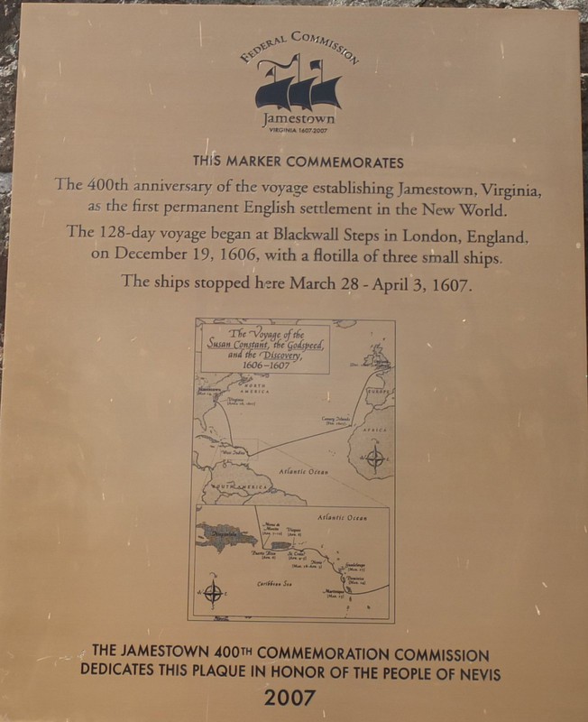 26. Plaque comemmorating 400 anniversary of the voyage establishing Jamestown