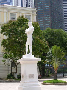 Singapore -Raffles Statue, Raffles Landing Site