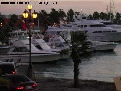 Aruba - Yacht Harbour at Dusk  Oranjestad