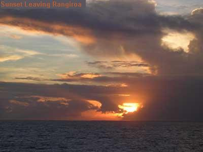 Rangiroa - The Sunset Leaving Rangiroa