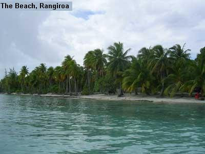Rangiroa - The Beach from Local Water Taxi