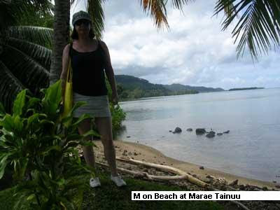 Ra'iatea - M on Beach at Marae Tainuu